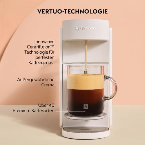 Nespresso DeLonghi Vertuo Up ENV200.W inkl. 3 Kaffeesorten, Farbe:Weiß