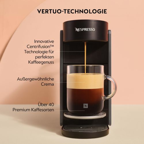 Nespresso DeLonghi Vertuo Up ENV200.GY inkl. 3 Kaffeesorten, Farbe:Anthracite/Schwarz