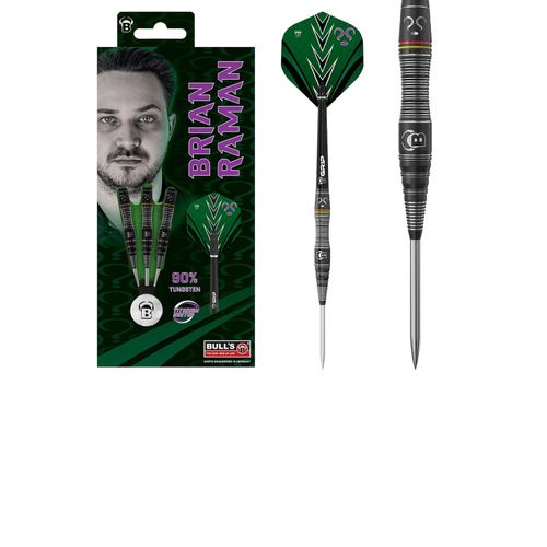 Bull's Unisex Steeldarts Brian Raman Dartpfeile Darts-Set Profi 1er Pack