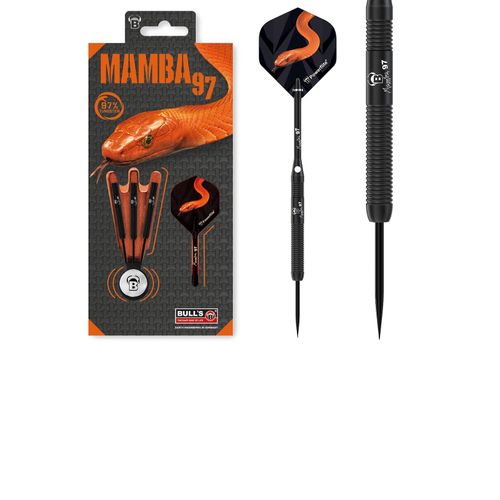 Bull's Unisex Steeldarts Mamba 97 M1 Dartpfeile 97% Tungsten Darts-Set Profi 1er Pack