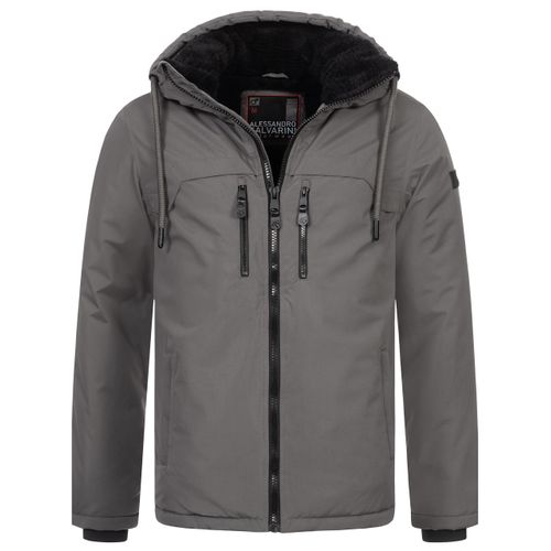 Alessandro Salvarini heren winterjas AS-332 met teddyvoering en capuchon