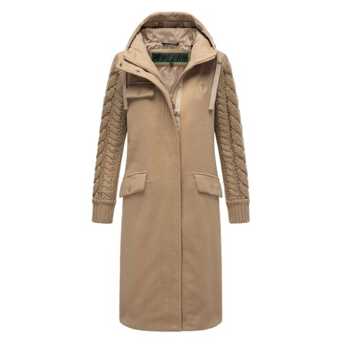 Navahoo Knit Babe dames wintermantel met gebreide mouwen