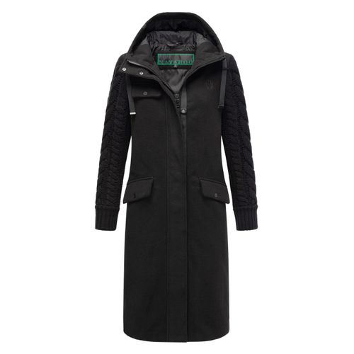 Navahoo Knit Babe dames wintermantel met gebreide mouwen