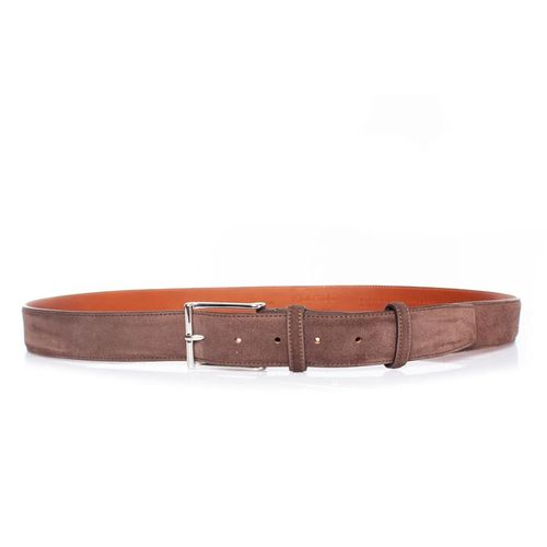 Santoni bruine suède riem