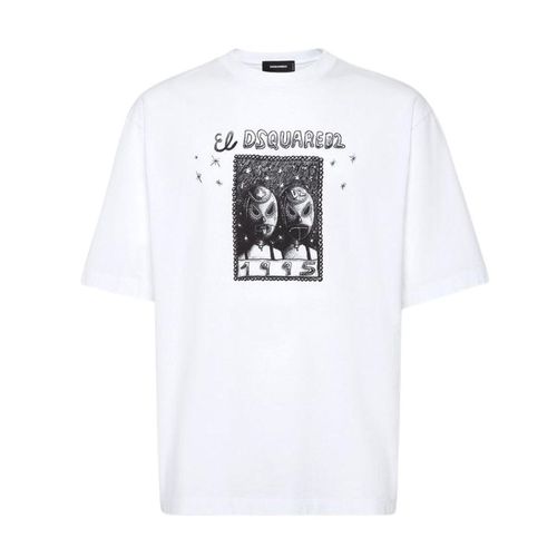 Dsquared2 Cartoon El Dsquared2 Design Wit T-shirt