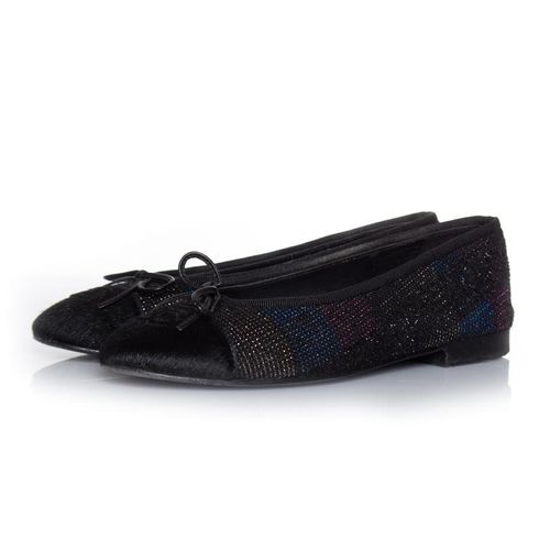 Chanel ponyskin en lurex ballerina