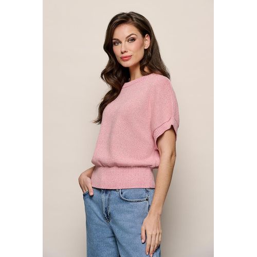 Pales Metallic Top Roze