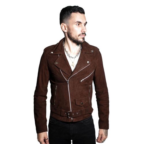 Heren geit suède leren Brando bikerjack-Melbourne