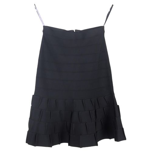 Herve Leger gelaagde minirok in zwarte rayon