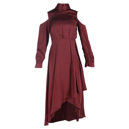 Diane von Furstenberg Cabernet midi-jurk in bordeauxrode zijde