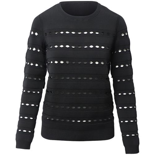 Herve Leger Stretch-Knit Bandage Pullover in Zwart Rayon