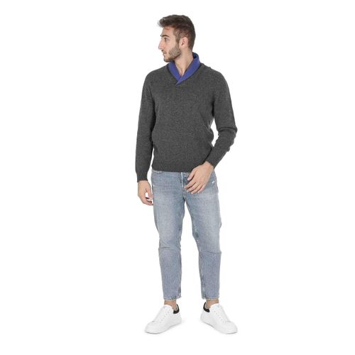 Crown Of Edinburgh Cashmere Heren Trui Met V-Hals Coe 009 Zalm