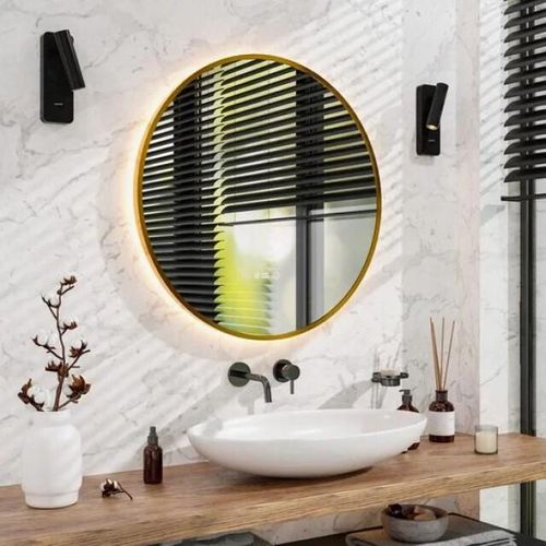 Mirlux Badkamerspiegel 80 cm goud frame