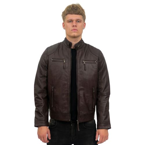 Heren Moto lederen bikerjack-Taiwan