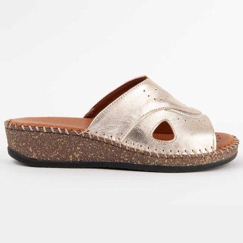Purapiel Sandalen Met Een Sleehak Leida3 Goud
