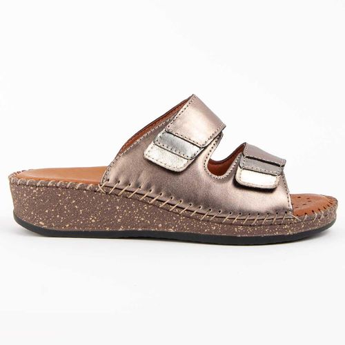 Purapiel Sandalen Met Een Sleehak Leida2 Brons