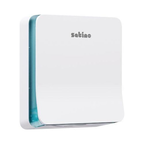 Satino Falthandtuchspender HYGINITY S, für bis zu 2 Falthandtücher-Packungen mit Z-Falzung/W-Falzung, B 301 x T 128 x H 343 mm, ABS-Kunststoff, weiß