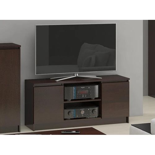 TV-Tisch YMARIN Wenge, 120 cm breit, 55 cm hoch, 40 cm tief, mit Kabeldurchführungen