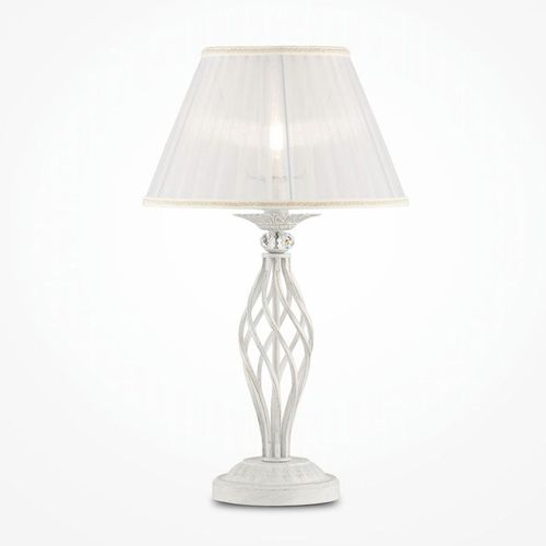 Casa Padrino Jugendstil Tischleuchte Antik Weiß / Weiß H. 56 cm - Barock & Jugendstil Leuchten