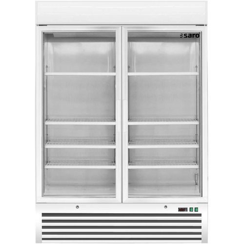 SARO Tiefkühlschrank mit 2 Glastüren, Modell D 800 - weiß