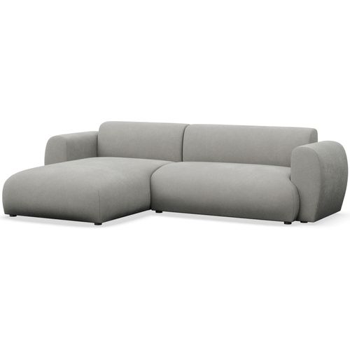 Selsey Emia – L-Form Ecksofa mit Schlaffunktion, pflegeleichte Chenille, links ausgerichtet, Hellgrau