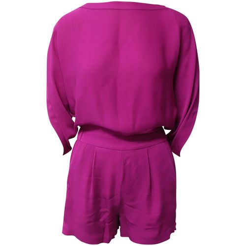 Diane Von Furstenberg Romper in paarse zijde