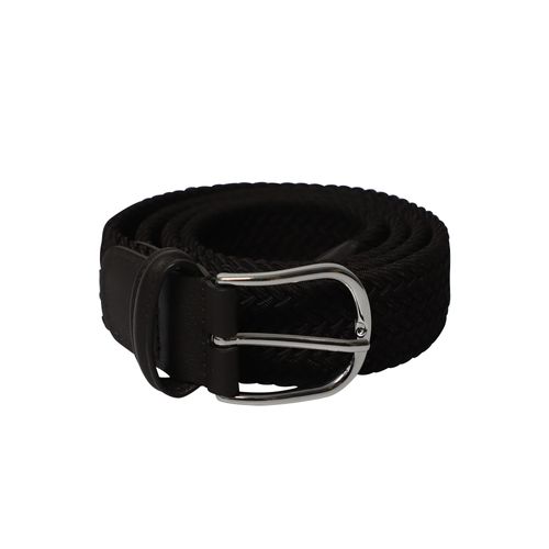 Anderson's Woven-effect Gesp Riem in Donkerbruin Leer Trim