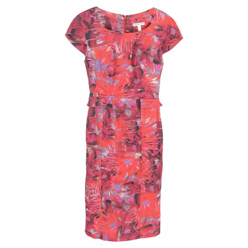 Erdem midi-jurk met bloemenprint en kapmouwtjes in veelkleurige viscose