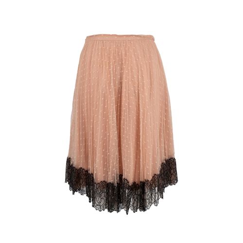 Rode Valentino tule rok met kanten afwerking - jaren '10