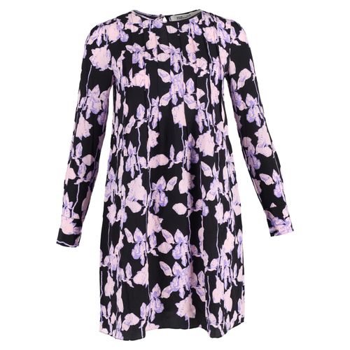 Diane von Furstenberg Joyce geplooide shiftjurk van zijde met bloemenprint