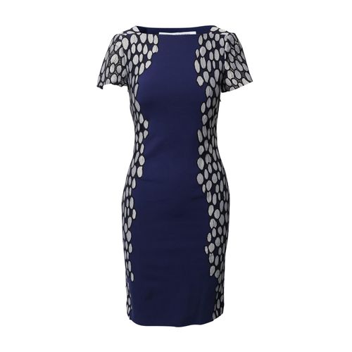Diane Von Furstenberg Koningin Tilda-jurk in marineblauwe viscose