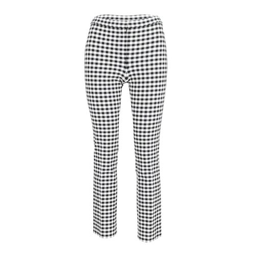 Theory geruite broek in zwart-wit viscose