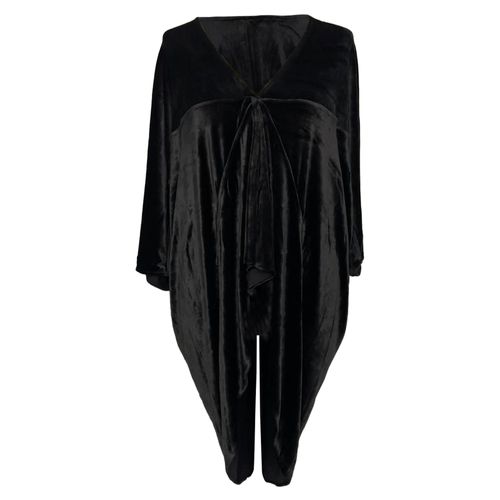 Rick Owens Em oversized top in zwart fluweel