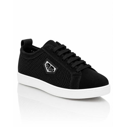 Perforated Suede Low-Top Sneakers
