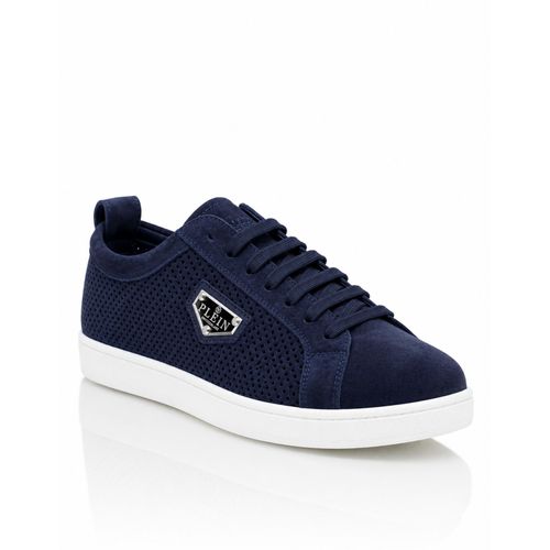Perforated Suede Low-Top Sneakers