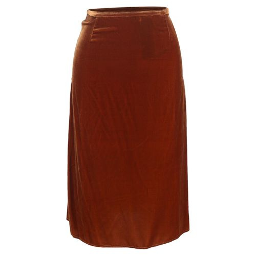 Joseph rok met hoge taille in bruin fluweel