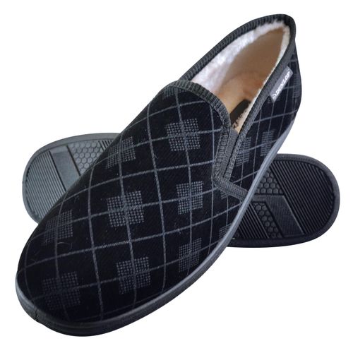 DUNLOP - HEREN PLUCHEN FUR GEVOERDE ZACHTE MEMORY FOAM PLAID GEKOSTE MUFFEN MET HARDEN ZOOL