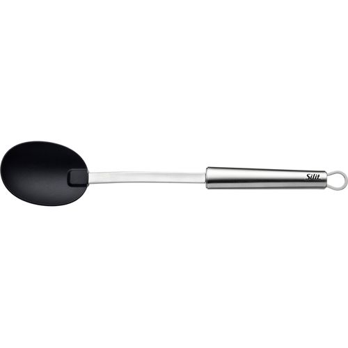 Servierlöffel SILIT "Classic Line", schwarz (edelstahl, schwarz), B:6,5cm H:4cm, Edelstahl 18/10, Kunststoff, Kochlöffel, Servierlöffel, Servierlöffel 34 cm, hohe Qualität, ideal für Antihaft-Kochgeschirr