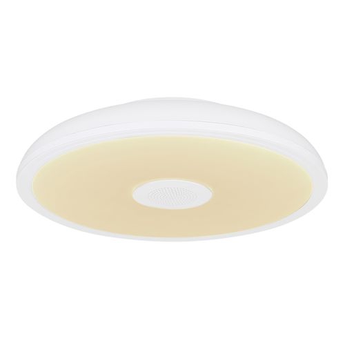 GLOBO LIGHTING LED Deckenleuchte "RAFFY", weiß, Ø 28cm, 1 Stk., Leuchten, Farbwechsel Rot-Grün-Blau, Lautsprecherfunktion, LED Deckenleuchte