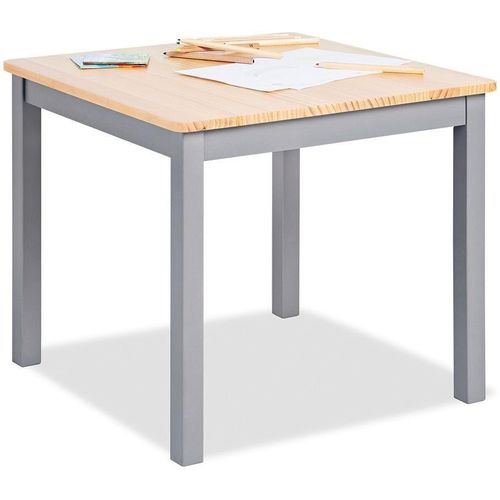 Kindertisch PINOLINO "Fenna, grau/natur", beige (natur, grau), Tische, Kinder, B/H/T: 57cm x 51cm x 57cm, Kindertisch, für Kinder, B:57cm H:51cm T:57cm