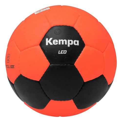 Handball KEMPA "Handball Leo" Gr. 2, rot (fluo rot, schwarz), Bälle, Herren, 2