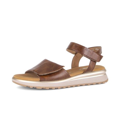 Riemchensandale GABOR "Riemchensandale", Damen, Gr. 37, braun, Schuhe Riemchensandale