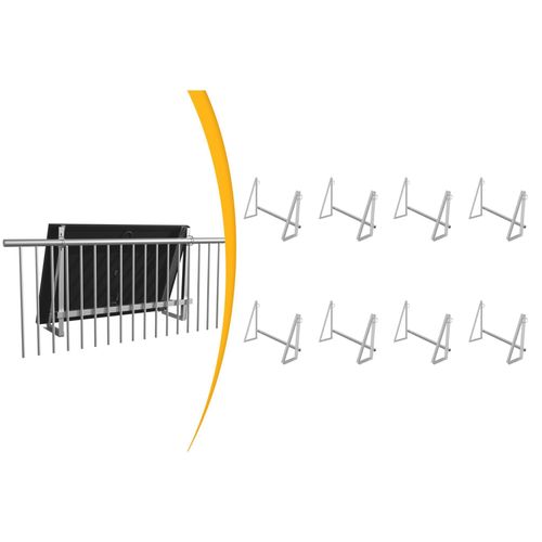 Powerness Aufständerung Solarmodul Halterung für Balkon & Garten (8 Sätze), Verstellbar, Witterungsbeständig, Weiß (0% MwSt)