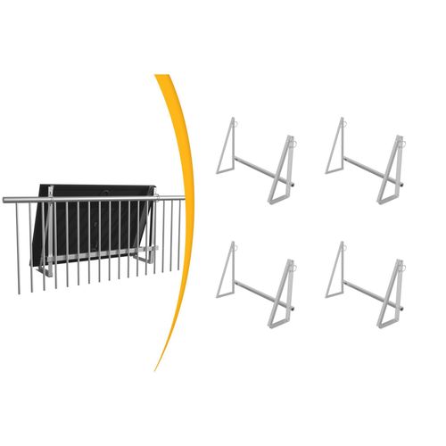 Powerness Aufständerung Solarmodul Halterung für Balkon & Garten (4 Sätze), Verstellbar, Witterungsbeständig,Weiß (0% MwSt)