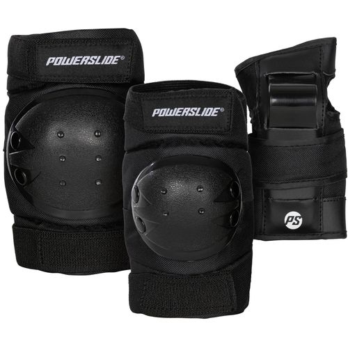 Protektoren-Set POWERSLIDE "Basic Kids Set" Gr. S, schwarz, Protektoren, Kinder, S, EVA, Nylon, Nylon Mesh, Polyethylen (PE)