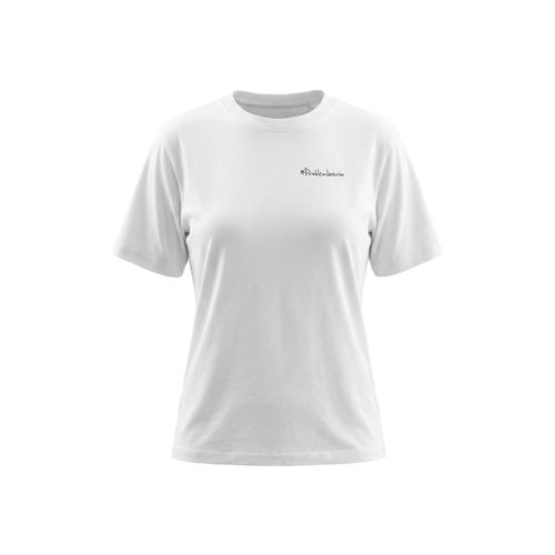 T-Shirt KLEINIGKEIT "Kleinigkeit Görls Easyfit Shört Problemlöserin", Damen, Gr. M, weiß, 100% Baumwolle, unifarben, normal, Rundhals, Shirts T-Shirt