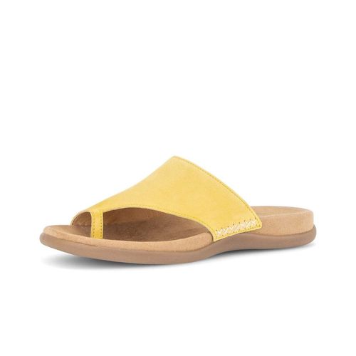 Zehentrenner GABOR "Zehentrenner", Damen, Gr. 42, gelb, Schuhe Zehentrenner