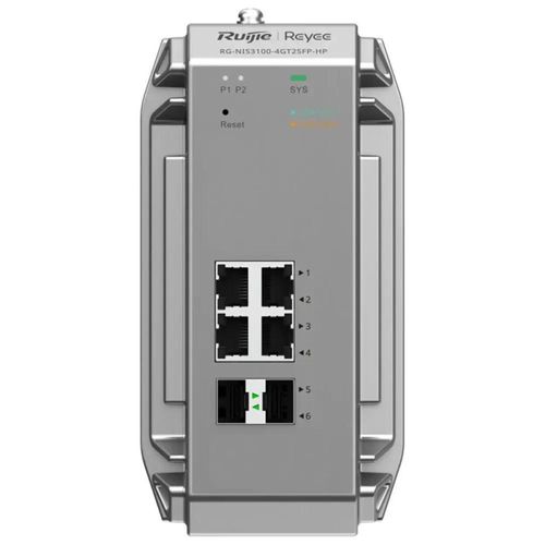 Reyee echter Industrie-Switch 4x Gbit 2x SFP bis 80°C - Switch - Switch - 1 Gbps