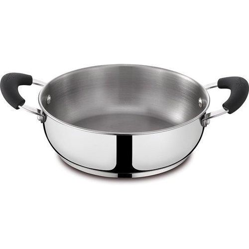 Famanu Pfanne mit 2 Griffen, Edelstahl, Durchmesser 24 cm, 3,3 Liter