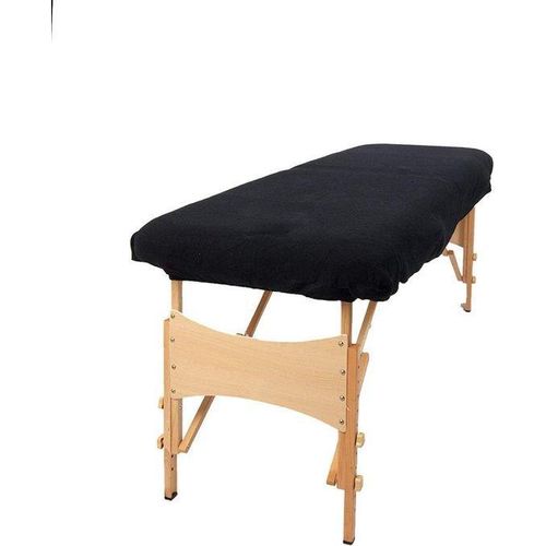 Famanu Massagetisch Schutzbezug für Salons und Spas - Schwarz, ohne Gesichtsausschnitt